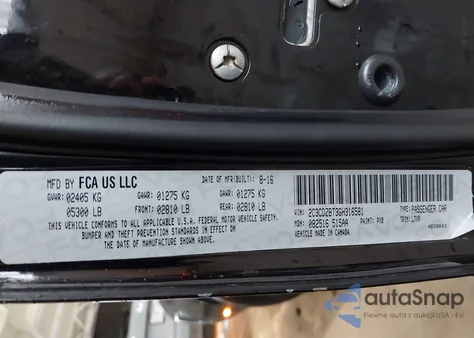 2016 Dodge Challenger R/T z USA, uszkodzony, nr VIN 2C3CDZBT3GH316581